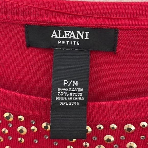 ❤️ 🆕 ALFANI Petite Long Sleeve Shirt Size PM - Picture 4 of 4